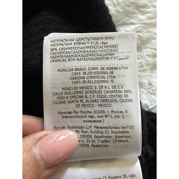 Moncler Men’s Black Hooded Knit Wool Cashmere Blend Long Sleeve Sweater Size Med - Picture 9 of 15